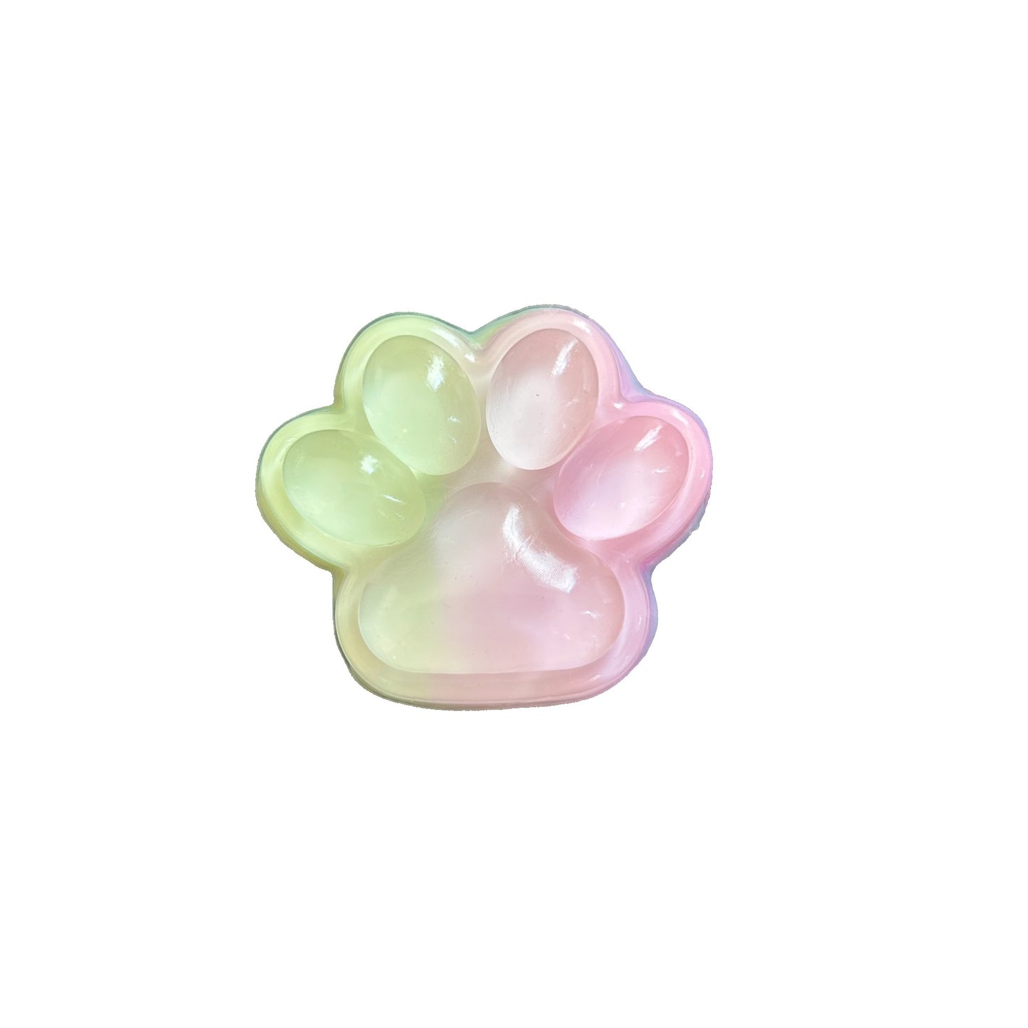 Jucarie Antistres Squishy, Klevo, cu Revenire Lenta, Labuta de Pisica Pufoasa, 7.5 cm, Ambalaj Transparent, Model 270511, Multicolor