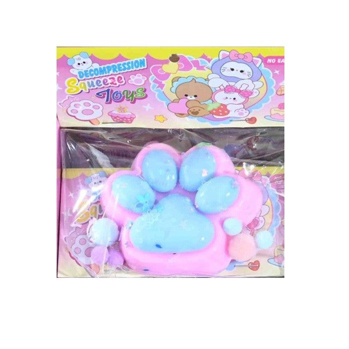 Jucarie Antistres Squishy, Klevo, Labuta de Pisica Squeeze Toys, cu Revenire Lenta, 7.5 cm, Model 270527, Multicolor
