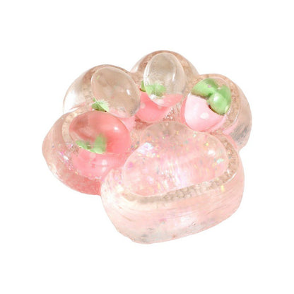 Jucarie Antistres Squishy, Klevo, cu Revenire Lenta, Labuta de Pisica Pufoasa, 7.5 cm, Ambalaj Transparent, Model 270522, Multicolor