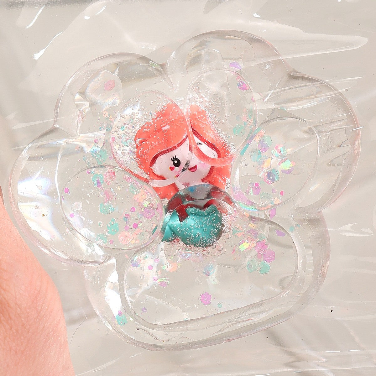 Jucarie Antistres Squishy, Klevo, Labuta de Pisica Pufoasa, cu Revenire Lenta, 7 x 6.5 cm, Model Printesa, Multicolor