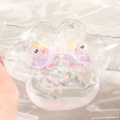 Jucarie Antistres Squishy, Klevo, Labuta de Pisica Pufoasa, cu Revenire Lenta, 7 x 6.5 cm, Model Ciuperca, Multicolor