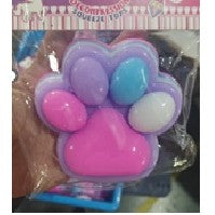 Jucarie Antistres Squishy, Klevo, cu Revenire Lenta, Labuta de Pisica Pufoasa, 8.5 x 7.5 cm, Ambalaj Transparent, Multicolor Roz