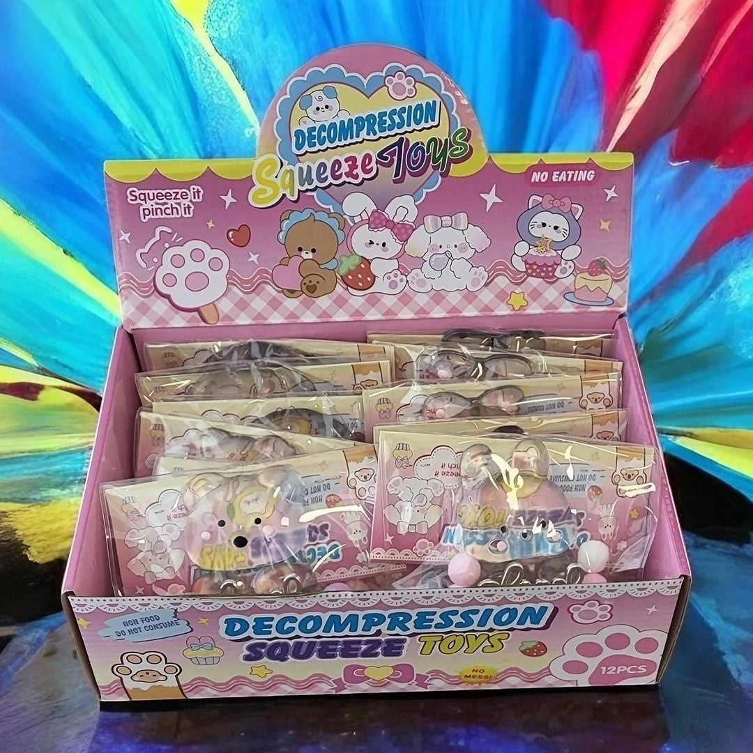 Jucarie Antistres Squishy, Klevo, cu Revenire Lenta, Squeeze Pinch, Family Model Animalute, Ambalaj Transparent