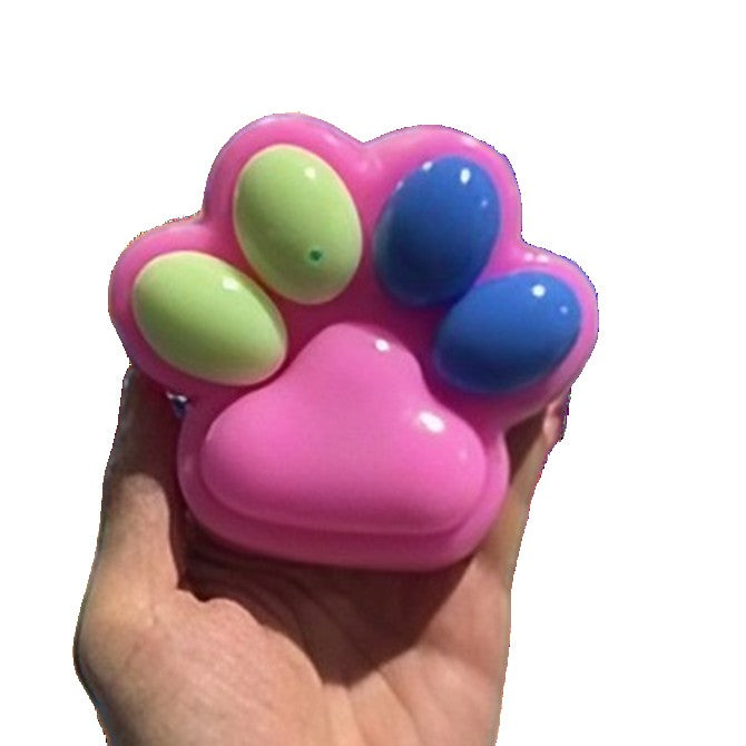 Jucarie Antistres Squishy, Klevo, cu Revenire Lenta, Squeeze Pinch Family, Model Cat Paw, 12.5x10.5 cm, 220g, Ambalaj Transparent, Model 018, Multicolor