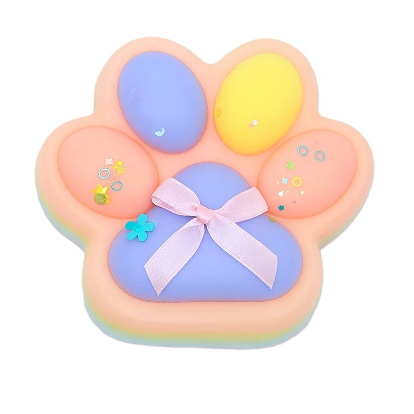 Jucarie Antistres Squishy, Klevo, cu Revenire Lenta, Squeeze Toys, Model Cat Paw, 12.5x10.5 cm, 220g, +3 Ani, din TPR, Model 3, Multicolor
