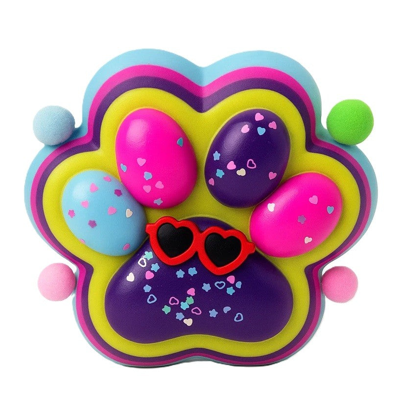 Jucarie Antistres Squishy, Klevo, cu Revenire Lenta, Squeeze Toys, Model Cat Paw, 12.5x10.5 cm, 220g, +3 Ani, din TPR, Model 5, Multicolor