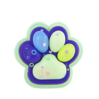 Jucarie Antistres Squishy, Klevo, cu Revenire Lenta, Squeeze Toys, Model Cat Paw, 12.5x10.5 cm, 220g, +3 Ani, din TPR, Model 6, Multicolor
