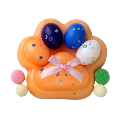 Jucarie Antistres Squishy, Klevo, cu Revenire Lenta, Squeeze Toys, Model Cat Paw, 12.5x10.5 cm, 220g, +3 Ani, din TPR, Model 8, Multicolor