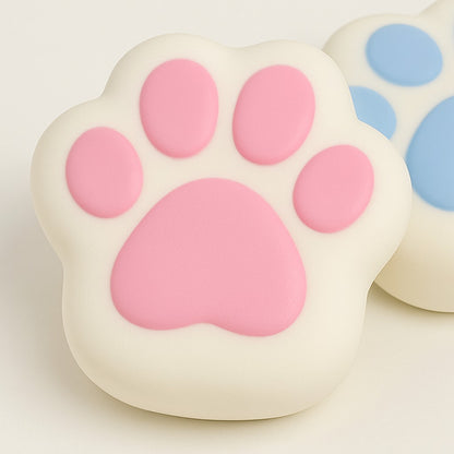 Jucarie Antistres Squishy, Klevo, Revenire Lenta, Model Labuta de Pisica, Squishy, BIG, 12.5 x 10.5 cm, 220 g, Model 10, Alb Roz