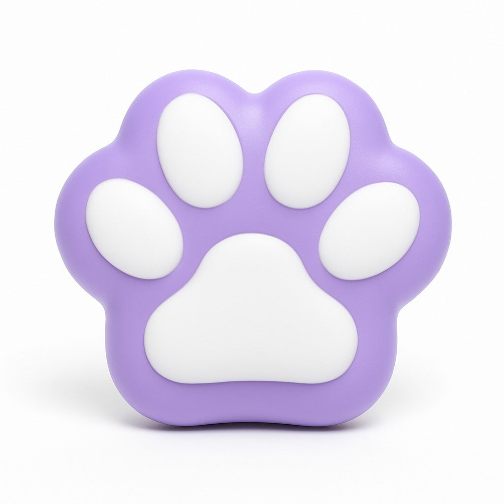 Jucarie Antistres Squishy, Klevo, Revenire Lenta, Model Labuta de Pisica, Squishy, BIG 12.5 x 10.5 cm, 220 g, Model 12, Mov Alb