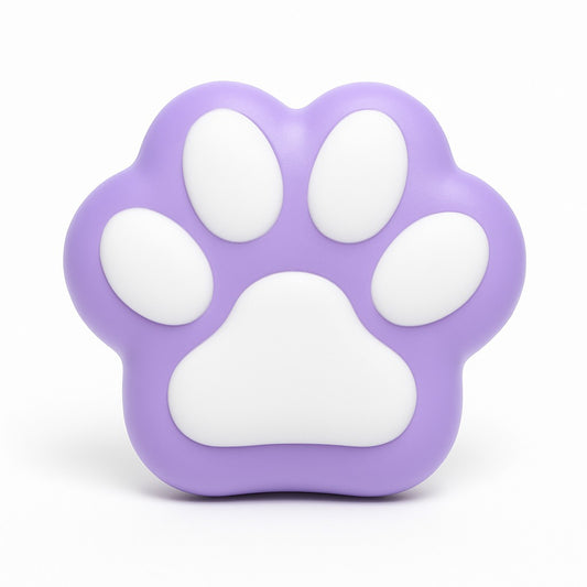 Jucarie Antistres Squishy, Klevo, Revenire Lenta, Model Labuta de Pisica, Squishy, BIG 12.5 x 10.5 cm, 220 g, Model 12, Mov Alb