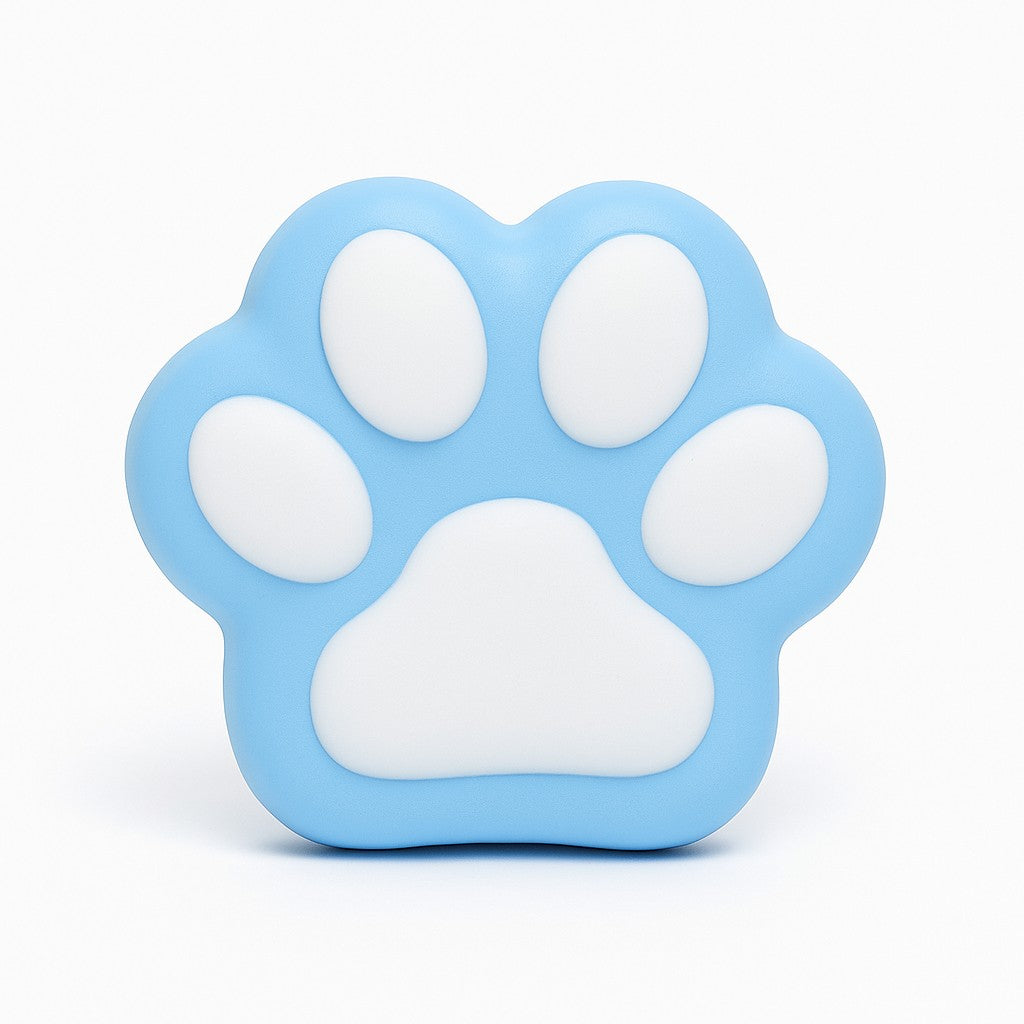 Jucarie Antistres Squishy, Klevo, Revenire Lenta, Model Labuta de Pisica, Squishy, BIG 12.5 x 10.5 cm, 220 g, Model 13, Albastru Alb