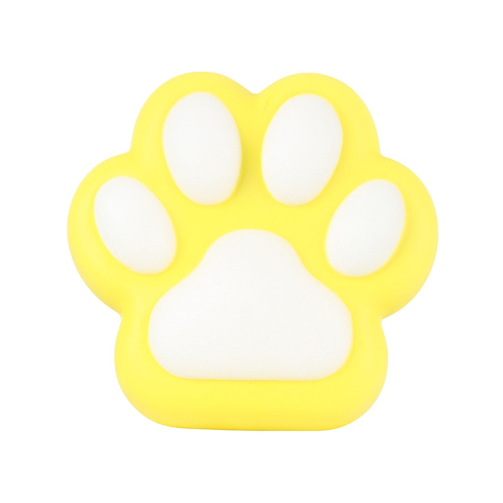 Jucarie Antistres Squishy, Klevo, Revenire Lenta, Model Labuta de Pisica, Squishy, BIG 12.5 x 10.5 cm, 220 g, Model 14, Galben Alb