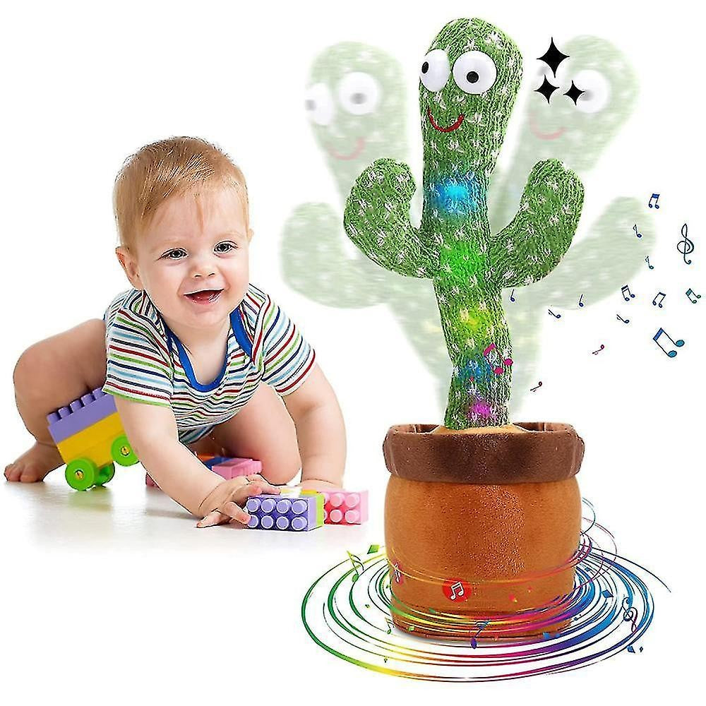 Jucarie Cactus Dansator Klevo, Canta, Danseaza, Imita, Distractiv, Verde, 37cm