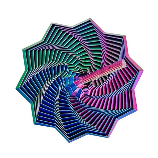 Jucarie Decompresie, Klevo, Model Stea 3D, DuoChrome, Maner Spirala, Turn Magic Geometric, Multiple Forme, Anti-stress, 17 cm, Albastru Rosu Verde
