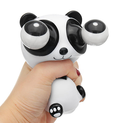 Jucarie interactiva antistres Klevo, squeeze eye-popping panda, multicolor