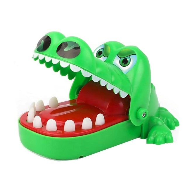 Jucarie interactiva Crocodil Dentist, Klevo, Joc de Grup/Familie, 11 Dinti, Small 15 x 10 x 7.5 cm, Verde