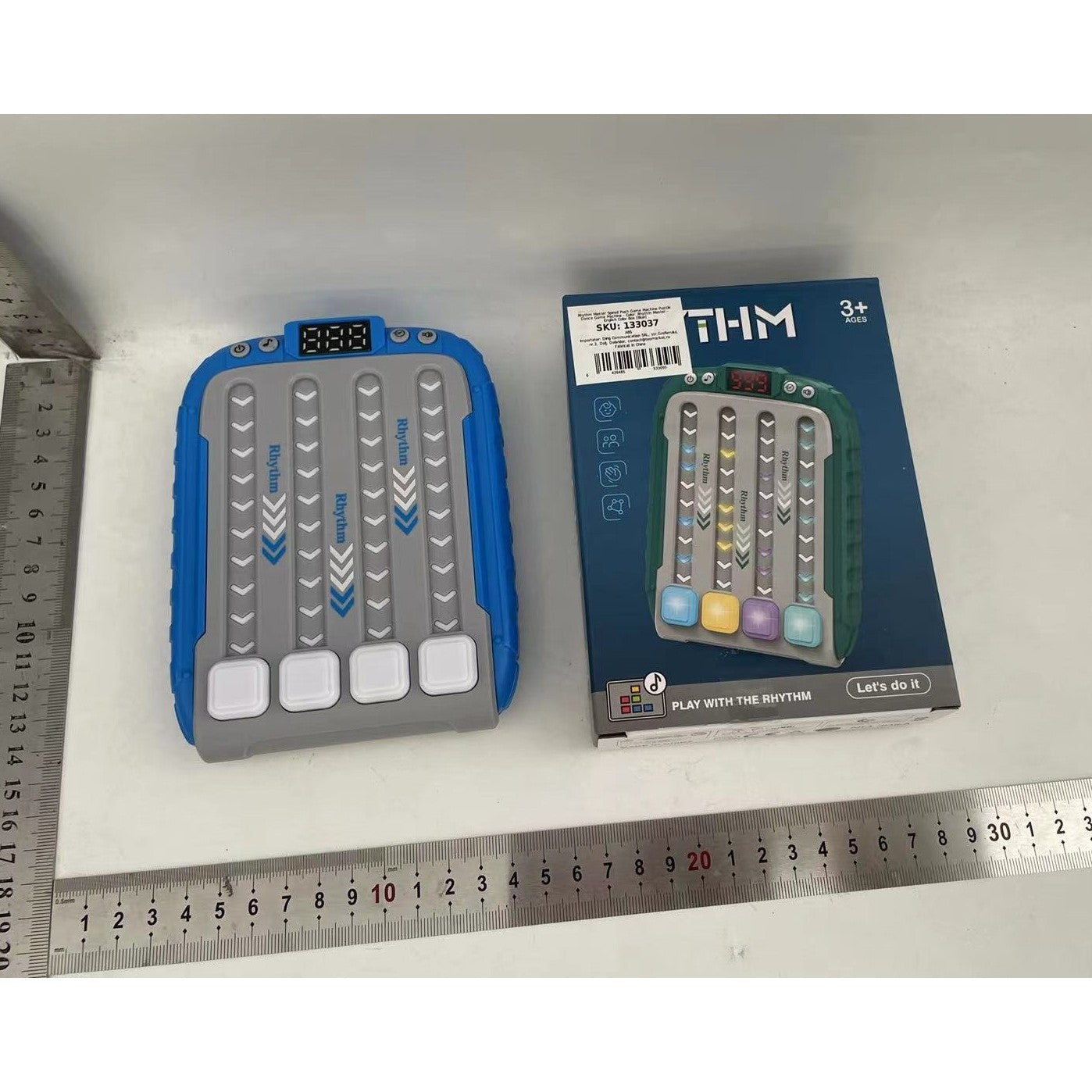 Jucarie Interactiva, Klevo, Joc Rhythm, +3 Ani, din ABS, 6 Niveluri, 15 x 3 x 11 cm, Functie Muzicala, Albastru