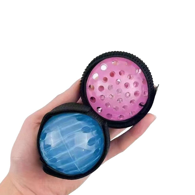 Jucarie Interactiva, Klevo, Minge Saltareata Crystal Ball, cu Banda Elastica, 6 cm, +7 Ani, din Plastic, Roz