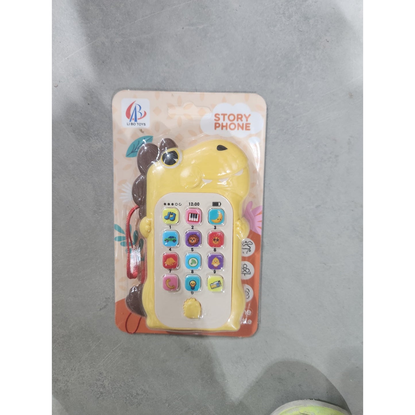 Jucarie Interactiva, Klevo, Telefon Inteligent, Model Dinozaur, Functii Educative, Muzicale si Voce, 4-6 ani, 19 x 11.5 cm, din Plastic, Galben