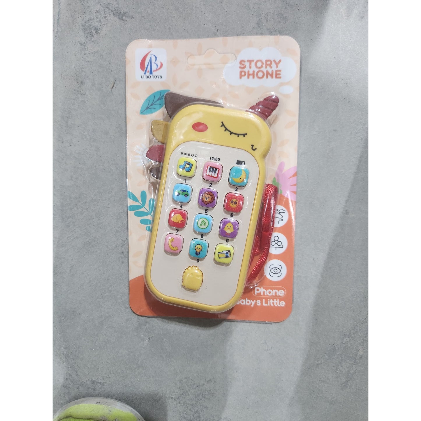 Jucarie Interactiva, Klevo, Telefon Inteligent, Model Unicorn, Functii Educative, Muzicale si Voce, 4-6 ani, 19 x 11.5 cm, din Plastic, Galben