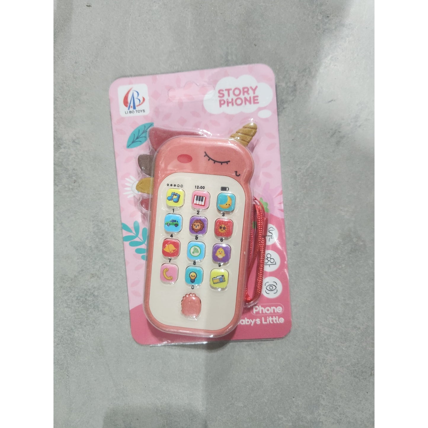 Jucarie Interactiva, Klevo, Telefon Inteligent, Model Unicorn, Functii Educative, Muzicale si Voce, 4-6 ani, 19 x 11.5 cm, din Plastic, Roz