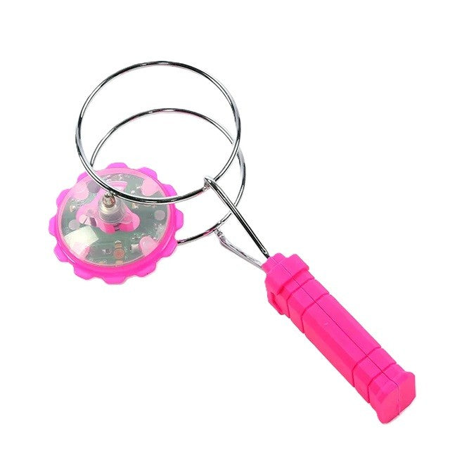 Jucarie Interactiva, Klevo, Titirez Magnetic, cu Led, 19.8 x 5 cm, Roz