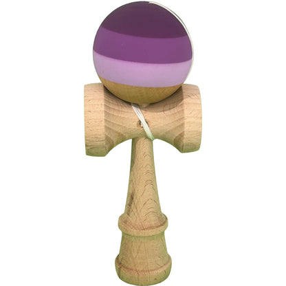 Kendama X Originala, Profesionala, Klevo, din Lemn, 18 cm, Rubber Grip, Purpuriu/Mov/Lila