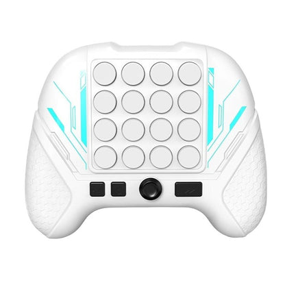 Jucarie Interactiva Pop It, Klevo, Tip Consola, Anti-Stres, 5 Moduri de Joc, din ABS si Silicon, +3 Ani, Sunete si Lumini Model Controller, Alb