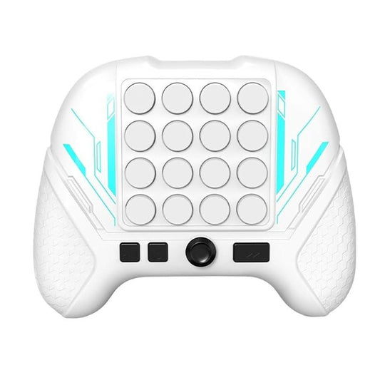 Jucarie Interactiva Pop It, Klevo, Tip Consola, Anti-Stres, 5 Moduri de Joc, din ABS si Silicon, +3 Ani, Sunete si Lumini Model Controller, Alb