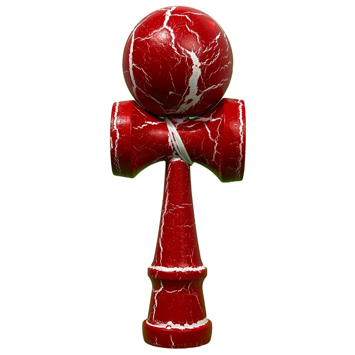 Kendama X Originala, Profesionala, Klevo, Cracked, din Lemn, 18 cm, Roz Aprins/Alb