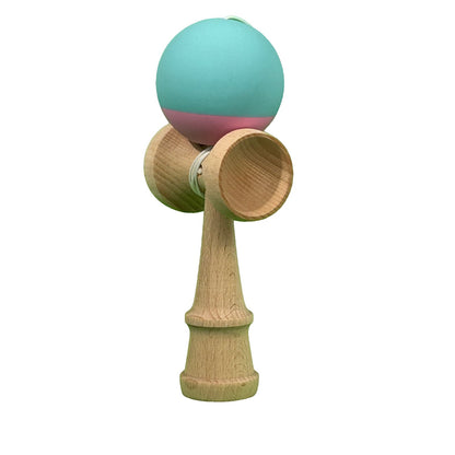 Jucarie Interactiva Kendama Profesionala, Klevo, din Lemn, 18 cm, Joc de Indemanare pentru Copii si Adulti, Bicolor Turcoaz Roz Descopera o experienta autentica de joc si indemanare cu aceasta Kendam