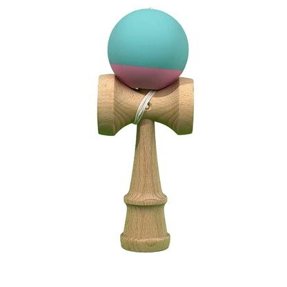 Jucarie Interactiva Kendama Profesionala, Klevo, din Lemn, 18 cm, Joc de Indemanare pentru Copii si Adulti, Bicolor Turcoaz Roz Descopera o experienta autentica de joc si indemanare cu aceasta Kendam