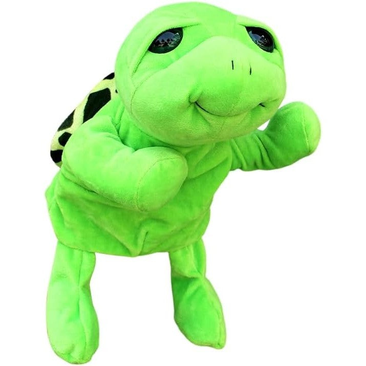 Papusa de Mana pentru Teatru de Papusi, Klevo, din Plus, 25 x 10 x 8 cm, Model Broasca, Verde