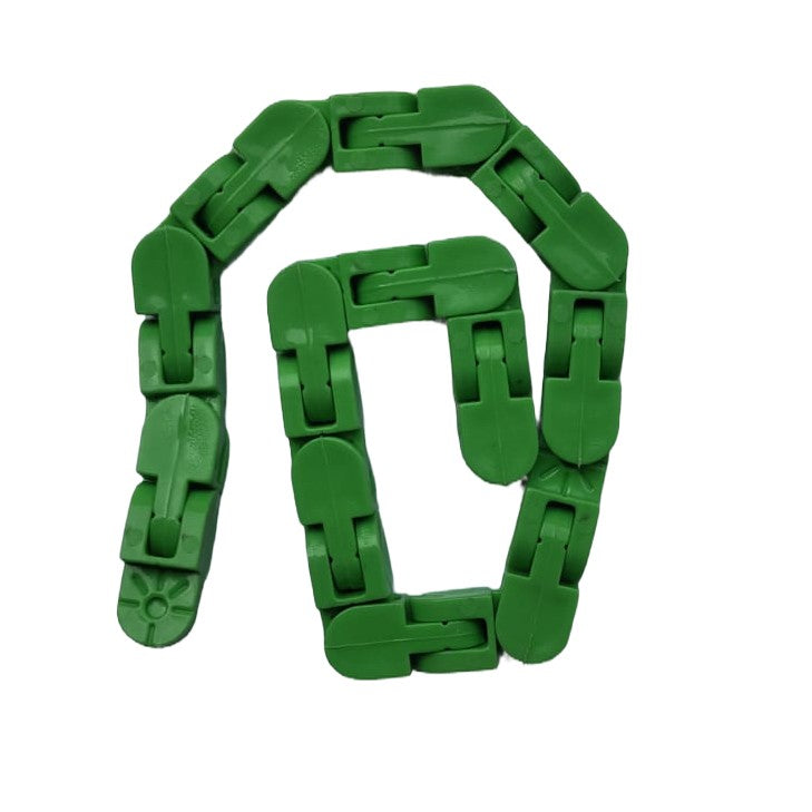 Jucarie Senzoriala Antistres, Klevo, Fidget Toys, Puzzle de Imbinat Tip Sarpe, 24 Piese, +3 Ani, Verde
