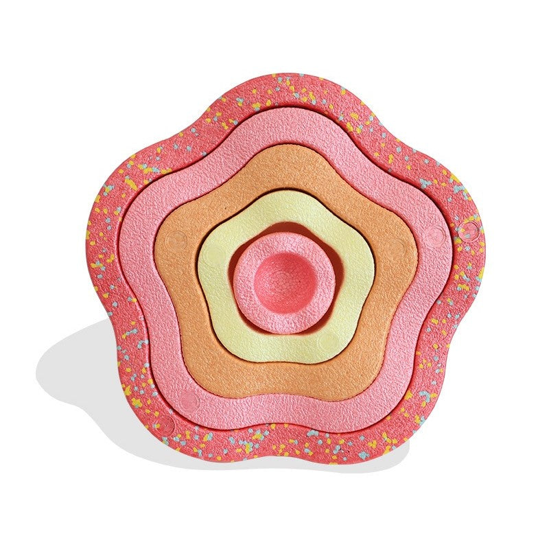 Jucarie Senzoriala de Echilibru, Klevo, Tip Stepping Stones, 5 Piese, din Spuma, pentru Miscare, Sarituri, Prindere, Diametru 28 cm, Model 1, Multicolor