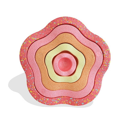 Jucarie Senzoriala de Echilibru, Klevo, Tip Stepping Stones, 5 Piese, din Spuma, pentru Miscare, Sarituri, Prindere, Diametru 28 cm, Model 1, Multicolor