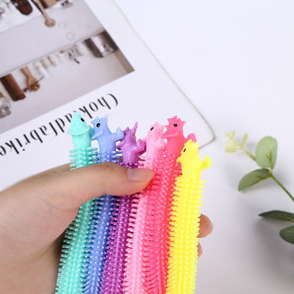 Jucarie senzoriala elastica Klevo, Fidget Noodle, Antistres, Culori Random