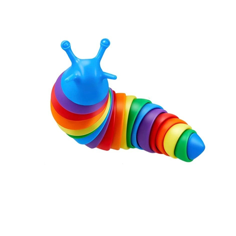 Jucarie Senzoriala pentru Copii, Klevo, Model Melc, cu Articulatii, 19 cm, Multicolor