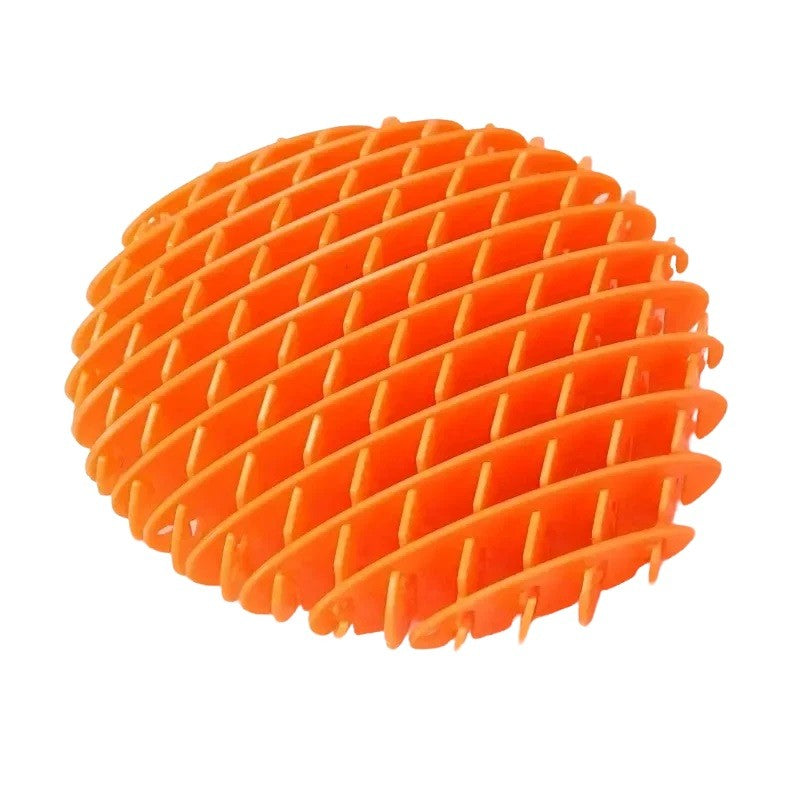 Jucarie Worm Fidget de Decompresie, Klevo, Anti Stres, Dimensiune Compacta 10 cm, Dimensiune Extinsa 24.5 cm, Portocaliu
