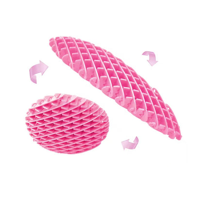 Jucarie Worm Fidget de Decompresie, Klevo, Anti Stres, Dimensiune Compacta 10 cm, Dimensiune Extinsa 24.5 cm, Roz
