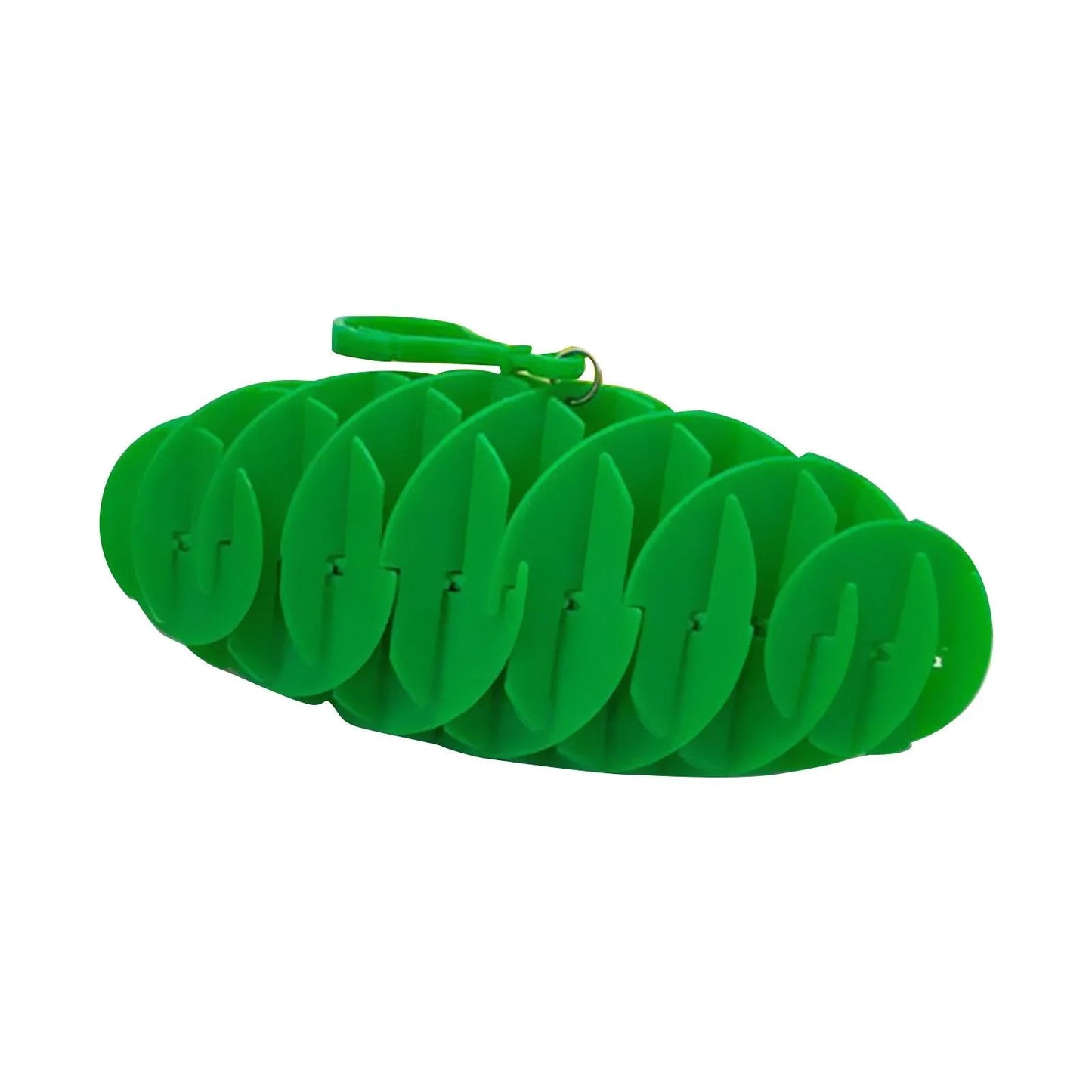 Jucarie Worm Fidget de Decompresie, Klevo, Anti Stres, Dimensiune Compacta 6 cm, Dimensiune Extinsa 15.5 cm, Verde