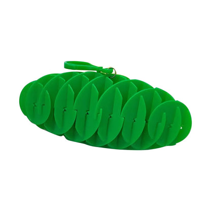 Jucarie Worm Fidget de Decompresie, Klevo, Anti Stres, Dimensiune Compacta 6 cm, Dimensiune Extinsa 15.5 cm, Verde