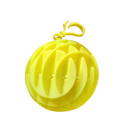 Jucarie Worm Fidget de Decompresie, Klevo, Anti Stres, Dimensiune Compacta 6 cm, Dimensiune Extinsa 15.5 cm, Galben