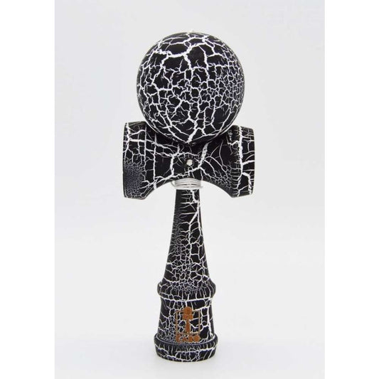 Kendama Ball Full Crack Negru Lemn Fag Alb