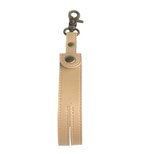 Husa pentru Kendama, Klevo, Husa de Depozitare pentru Kendama, din Piele Ecologica, Catarama cu Agatare pentru Transportare, Model Breloc Simplu, 19.5 x 2.5 cm, Apricot
