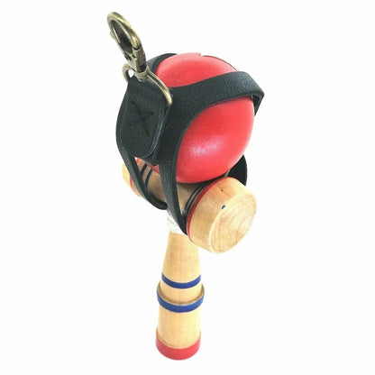 Husa Suport pentru Kendama, Klevo, din Piele Ecologica Rezistenta in Timp, Diametrul 6 cm, Negru