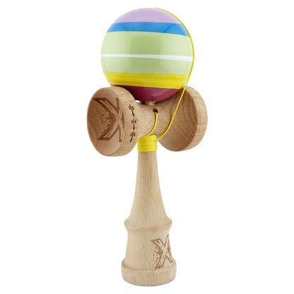 Kendama X SPECTRUM Originala, Profesionala, Klevo, Big Cups V2, Super Sticky Legendary Cupe Mari, Rulment Metalic cu Ata 55 cm, Multicolor