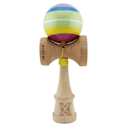 Kendama X SPECTRUM Originala, Profesionala, Klevo, Big Cups V2, Super Sticky Legendary Cupe Mari, Rulment Metalic cu Ata 55 cm, Multicolor