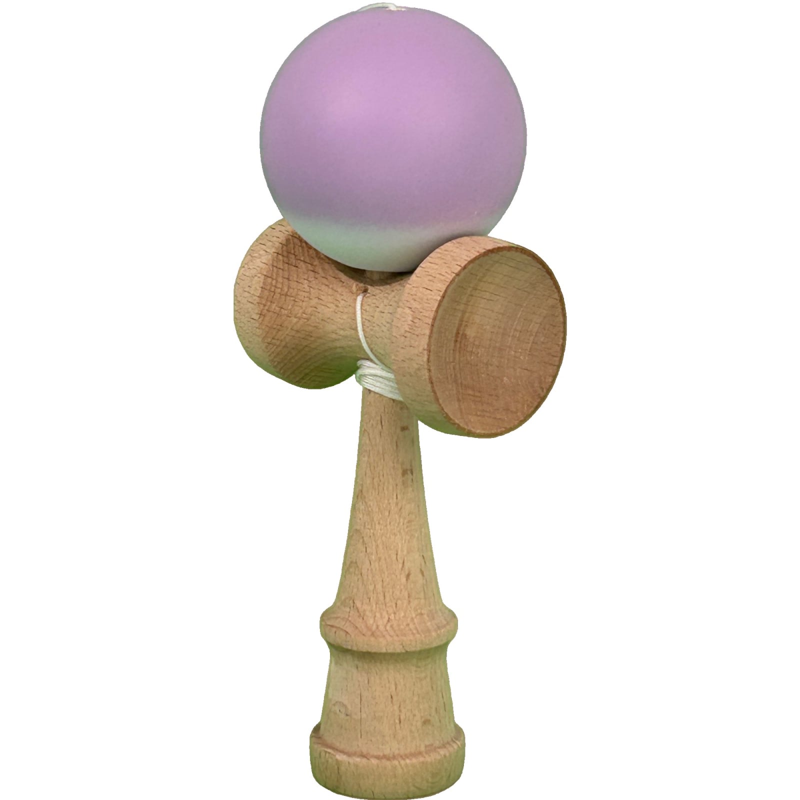 Kendama X Originala, Profesionala, Klevo, din Lemn, Rubber Grip, 18 cm, Gradient Lila/Alb